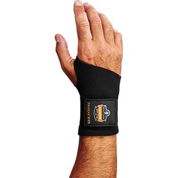 ergodyne ProFlex&#174; 670 Ambidextrous Single Strap Wrist Support, Small, Black