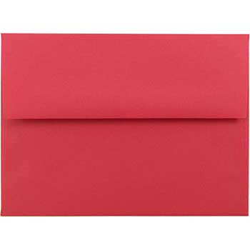 JAM Paper A6 Invitation Envelopes, 4 3/4&quot; x 6 1/2&quot;, Red Recycled, 250/BX