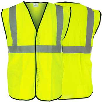 SAS Safety Corp. Class 2 Safety Vest, Yellow, Medium