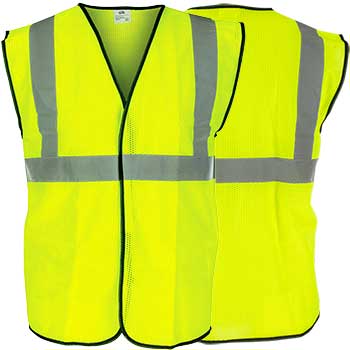 SAS Safety Corp. Class 2 Safety Vest, Yellow, Large