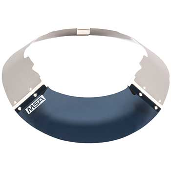 MSA Sun Shield for Standard V-Gard Caps, White/Blue
