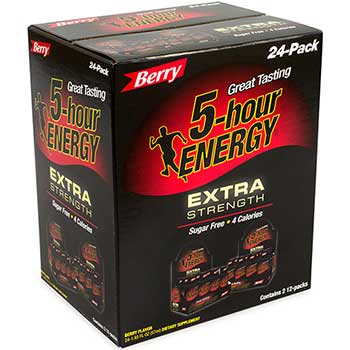 5-hour ENERGY Extra Strength Berry, 1.93 oz., 24/PK