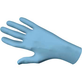 SHOWA N-DEX Nitrile Disposable Gloves, Powder-Free, 4 mil, 9.5&quot;, Medium, Blue, 100/BX