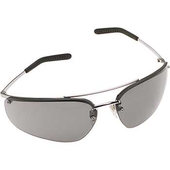 3M Metaliks™ Protective Eyewear, Gray Anti-Fog Lens, Polished Metal Frame