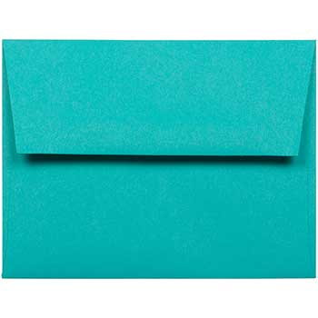 JAM Paper A2 Invitation Envelopes, 4 3/8&quot; x 5 3/4&quot;, Sea Blue Recycled, 250/CT