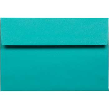 JAM Paper A8 Invitation Envelopes, 5 1/2&quot; x 8 1/8&quot;, Sea Blue Recycled, 250/CT