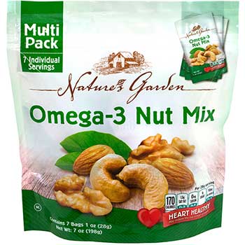 Nature&#39;s Garden Omega-3 Nut Mix, 1.2 oz., 7/PK, 6 PK/BX