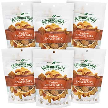 Superior Nut Company Original Cashew Snack Mix, 6 oz., 6/PK