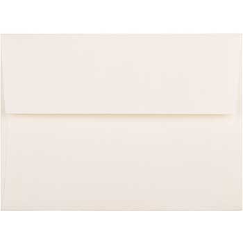 JAM Paper A6 Strathmore Invitation Envelopes, 4 3/4&quot; x 6 1/2&quot;, Natural White Linen, 50/BX