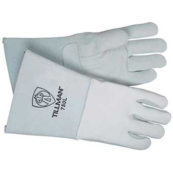Tillman 750 Top Grain Elkskin Welding Gloves, White, Large