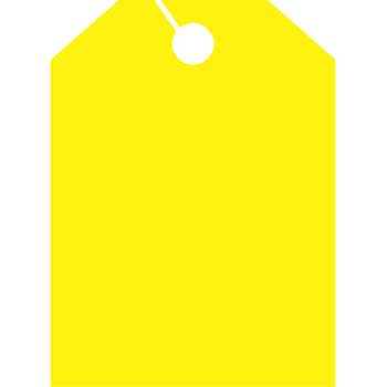 Auto Supplies Mirror Hang Tags, Blank, Large, Yellow, 50/PK