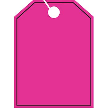 Auto Supplies Mirror Hang Tags, Blank with Black Frame, Large, Pink, 50/PK