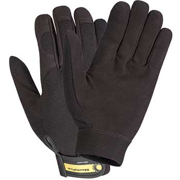 Wells Lamont Industrial MechPro&#174; Gloves, Synthetic Leather, Hook &amp; Loop Wrist Closure, X-Large, Black, 12/PK