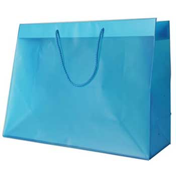 JAM Paper Shopping Bag, 15&quot; x 12&quot; x 6&quot;, Blue