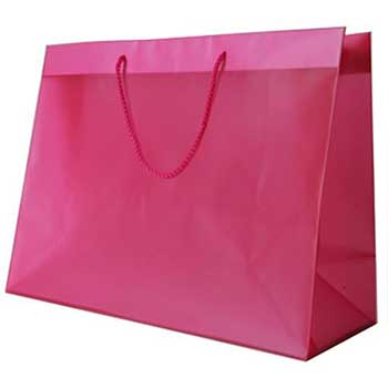 JAM Paper Shopping Bag, 15&quot; x 12&quot; x 6&quot;, Fuchsia