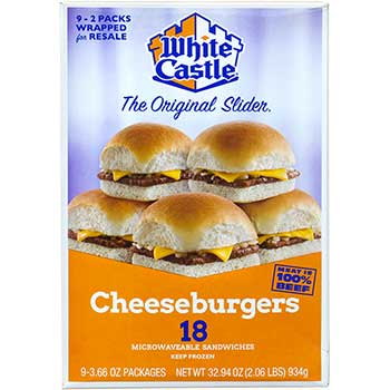 White Castle&#174; Cheeseburger Sliders, 18/CT