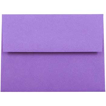 JAM Paper A2 Invitation Envelopes, 4 3/8&quot; x 5 3/4&quot;, Violet Purple Recycled, 250/CT