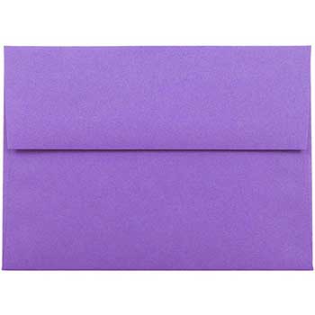 JAM Paper A6 Invitation Envelopes, 4 3/4&quot; x 6 1/2&quot;, Violet Purple Recycled, 250/BX