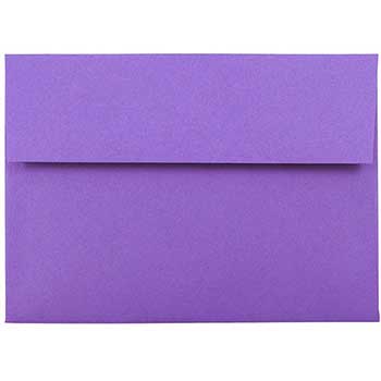 JAM Paper A7 Invitation Envelopes, 5 1/4&quot; x 7 1/4&quot;, Violet Purple Recycled, 250/BX