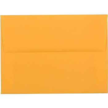 JAM Paper A6 Invitation Envelopes, 4 3/4&quot; x 6 1/2&quot;, Orange, 50/BX