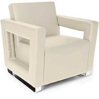 OFM Distinct Series Soft Seating Lounge Chair, Cream