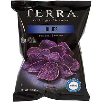 Terra Chips Real Vegetable Chips Blue, 1 oz., 24/BX