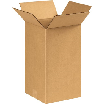 W.B. Mason Co. Tall Corrugated boxes, 8&quot; x 8&quot; x 14&quot;, Kraft, 25/BD