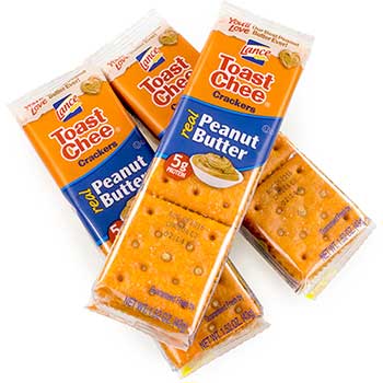 Lance Toast Chee Peanut Butter Cracker Sandwiches, 1.52 oz, 40/Pack