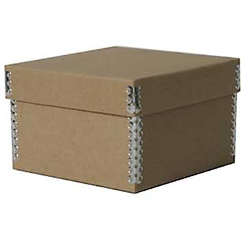 JAM Paper Nesting Box, 5 3/8&quot; x 5 3/8&quot; x 3 1/2&quot;, Natural Brown Kraft