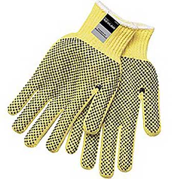 MCR Safety 7 Guage DuPont™ Kevlar&#174; String Knit Fibers, Regualr Weight, 2 Sided PVC Dots, 12/DZ