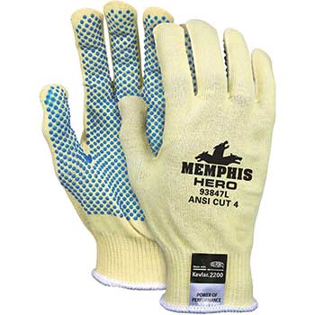 MCR Safety Memphis Hero™ Gloves, Light Weight, 13 Gauge, Kevlar&#174;/Stainless Steel/Spandex, Uncoated, Large, 12/PK