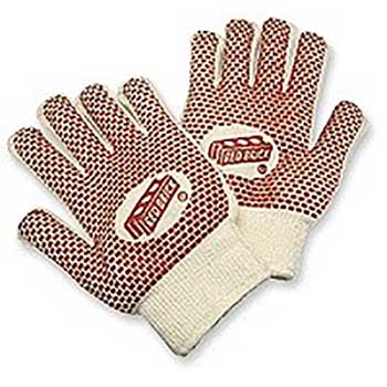 MCR Safety Red Brick&#174; Gloves, 2 Ply, Heavy Loop-in Terry, 2 Side Nitrile Blocks, 12/DZ