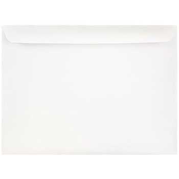 JAM Paper Envelopes, 9 1/2&quot; x 12 3/8&quot;, White Linen, 100/BX