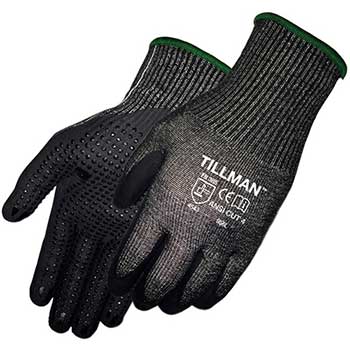 Tillman&#174; 956 Dotted Micro Foam Nitrile Cut Resistant Gloves, Black, Large