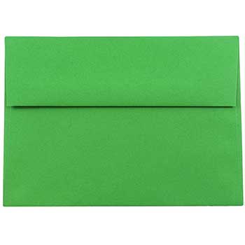 JAM Paper A8 Invitation Envelopes, 5 1/2&quot; x 8 1/8&quot;, Green Recycled, 50/BX