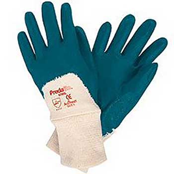 MCR Safety Predalite&#174; Light Nitrile Coated Palm Glove, Interlock Lining, Knit Wrist Gloves, Large, 12/DZ