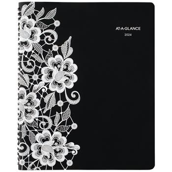 AT-A-GLANCE Lacey Professional Weekly/Monthly Appointment Book, 9 1/4 in x 11 3/8 in, 2024