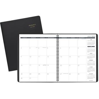 AT-A-GLANCE Recycled Academic/Fiscal Monthly Planner, 9 x 11, Black, July 2023 - December 2024