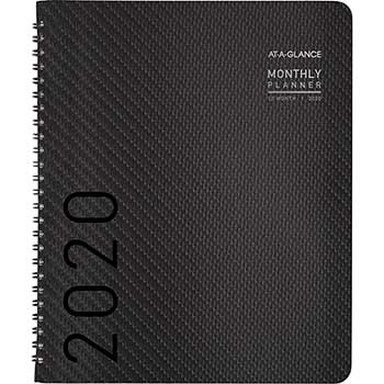 AT-A-GLANCE Contemporary Monthly Planner, 6 7/8 x 8 3/4, Graphite Cover, 2020