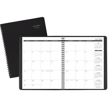  Monthly Planner, 6-7/8 x 8-3/4, Black, 2023-2024