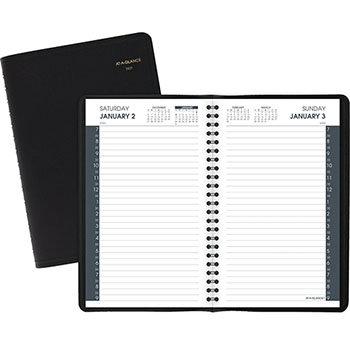 AT-A-GLANCE Daily Appointment Book with 30-Minute Appointments, 4 7/8&quot; x 8&quot;, White, 2023
