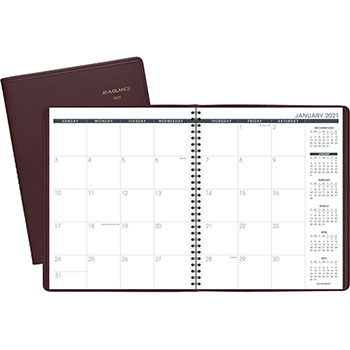 AT-A-GLANCE Monthly Planner, 9&quot; x 11&quot;, Winestone, 2023