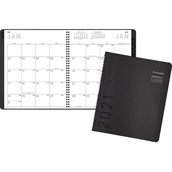AT-A-GLANCE Contemporary Monthly Planner, Premium Paper, 9&quot; x 11&quot;, Graphite Cover, 2023