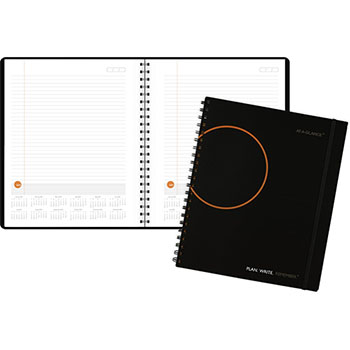AT-A-GLANCE Plan. Write. Remember. Notebook with Reference Calendar, 9 3/16&quot; x 11&quot;, Black, 2023