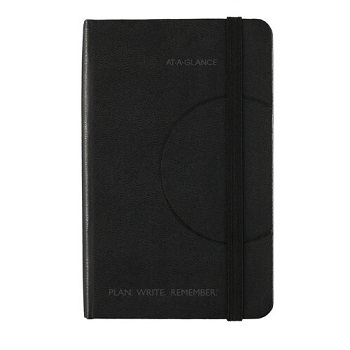 AT-A-GLANCE Plan. Write. Remember. Weekly/Monthly Planner, 3-1/2&quot; x 5-1/2&quot;, Black, January to December 2021
