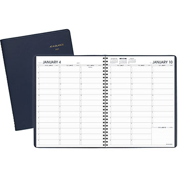 AT-A-GLANCE Weekly Appointment Book, 8 1/4&quot; x 10 7/8&quot;, Navy, 2023