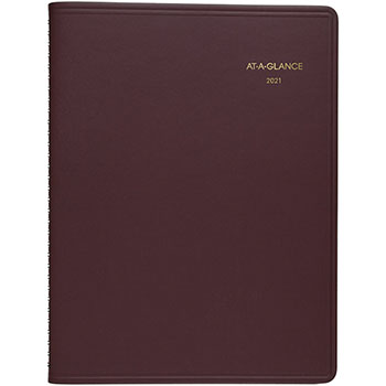 AT-A-GLANCE Weekly Appointment Book, 8 1/4&quot; x 10 7/8&quot;, Winestone, 2022