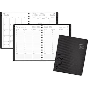 AT-A-GLANCE Contemporary Weekly/Monthly Planner, Column, 8 1/4&quot; x 10 7/8&quot;, Graphite Cover, 2023
