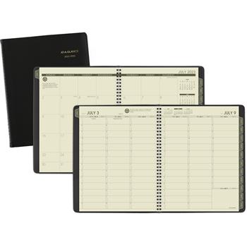 AT-A-GLANCE Recycled Academic Week/Month Classic Appt Book, 8-1/4 x 10-7/8, Black, 2023-2024