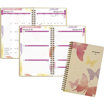 AT-A-GLANCE&#174; Watercolors Weekly/Monthly Planner, 5 1/2&quot; x 8 1/2&quot;, Watercolors, 2022